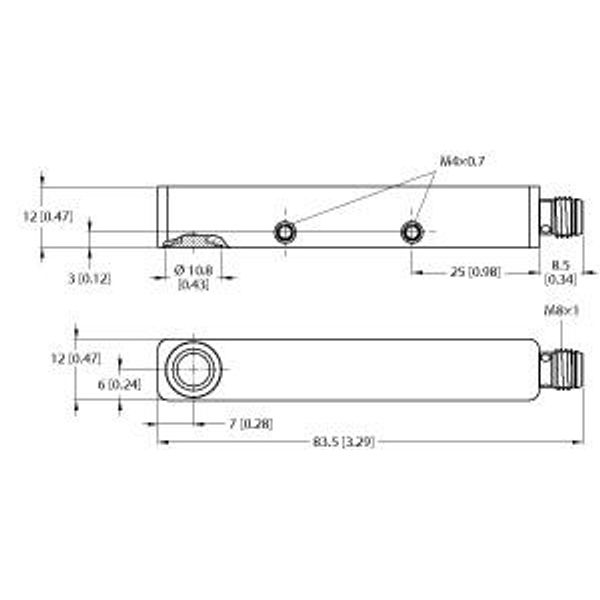 Ultrasonic Sensor Diffuse Mode Sensor   RU20U-Q12S-UP8X-V1141 image 1