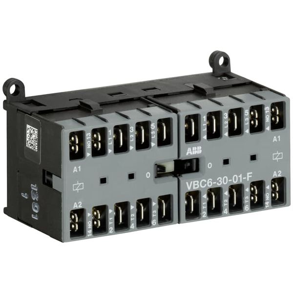 VBC6-30-01-P-01 Mini Reversing Contactor 24 V DC - 3 NO - 0 NC - Soldering Pins image 1