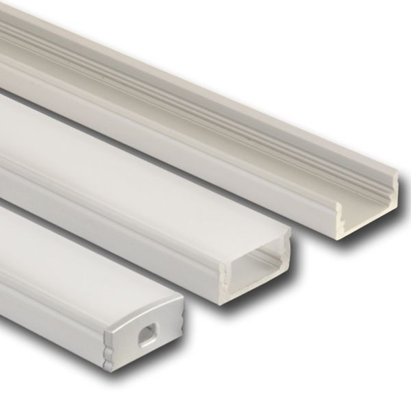 Attached aluminum profile PQ, 17x8 mm, without diffuser, 2.5 m image 1
