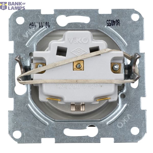 Pin socket outlet with safety shutter, screw clamps, silver image 3