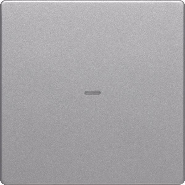 Cover push-button module 1g clear lens, KNX - Q.1/Q.3/Q.7, alu velvety image 1