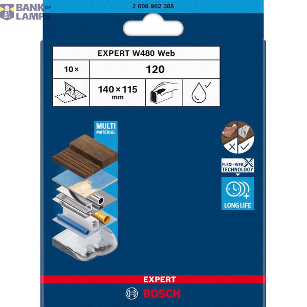 Sanding Web Expert W480, G120 10pcs image 1