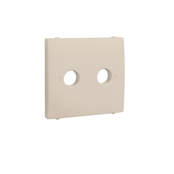COVER PLATE FOR R - TV SOCKETS IVORY image 1