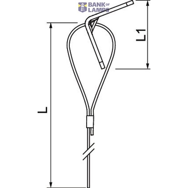 QWT UW 1 3M G Suspension wire with universal angle 1x3000mm image 2