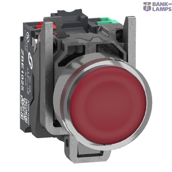 Metal ill PB 24V red 1 NO + 1 NC Push-in image 1