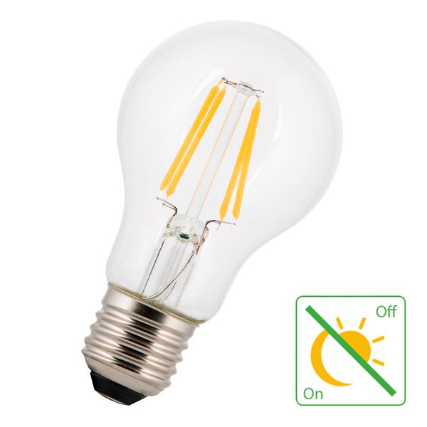 LED Filament A60 E27 240V 4W 2700K CL Night Sensor image 1