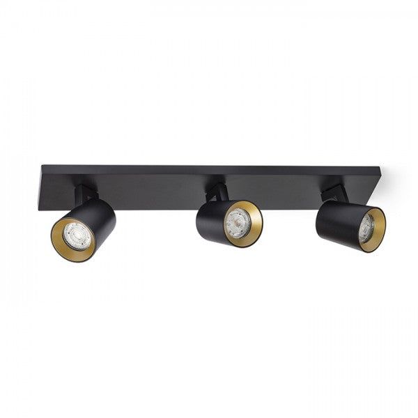 KENNY III surface mounted white/black 230V LED GU10 3x8W image 1