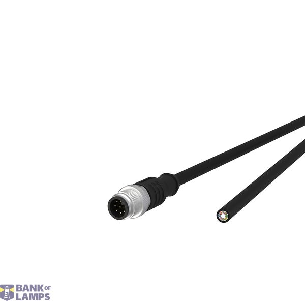 M12 Sensor/actuator cable, A-coded, 1.0 m, M12 plug straight - free li image 1