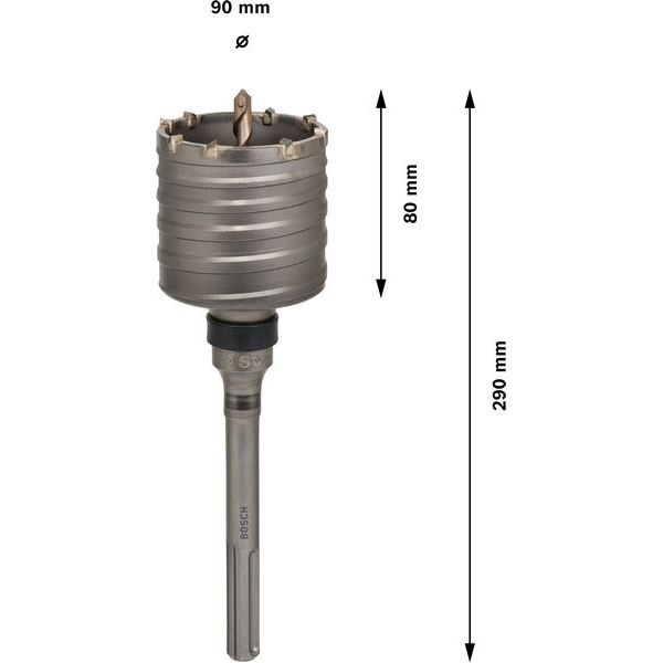 SDS-max-9 core cutter 90 x 80 x 160 mm image 3