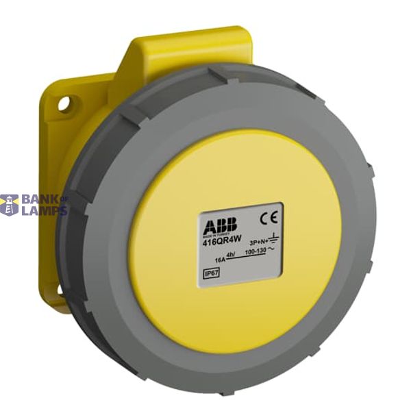 416QR4W Panel mounted socket image 1