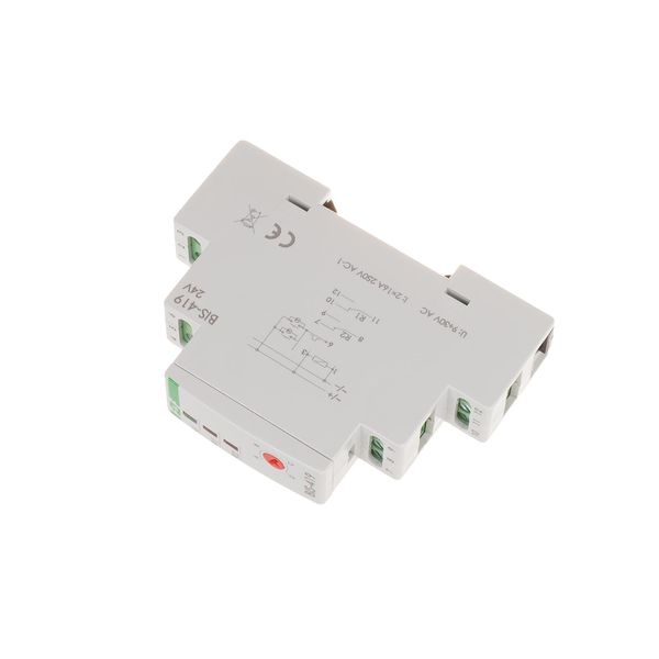 Bistable relay 24V, 4 functions, DIN, two control circuits image 3