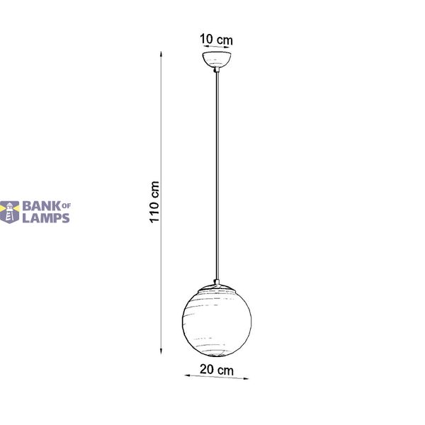 HANGING LAMP UGO 20 GOLD E27 1X60W IP20 image 6