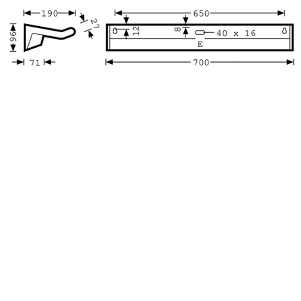 Easy care Sanesca Multi-component Diffuser Silver rectangular ETDD 31W 4400lm asymmetric Wide (AW) IK06 3 SDCM 6891351 image 1