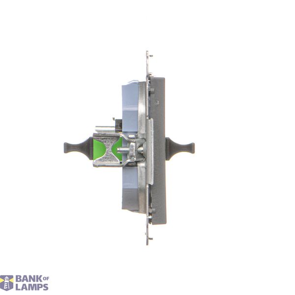 Dimmer for dimmable LED's, rotary-push, 1 pole, satin, metallized image 1