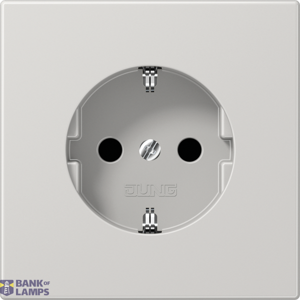 SCHUKO socket, 16 A 250 V ~, Duroplast, LS series, light grey image 1