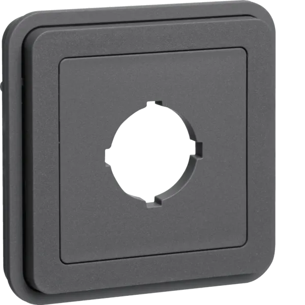 Device mounting adapter 22mm, W.1, recessed mounting, gray image 1