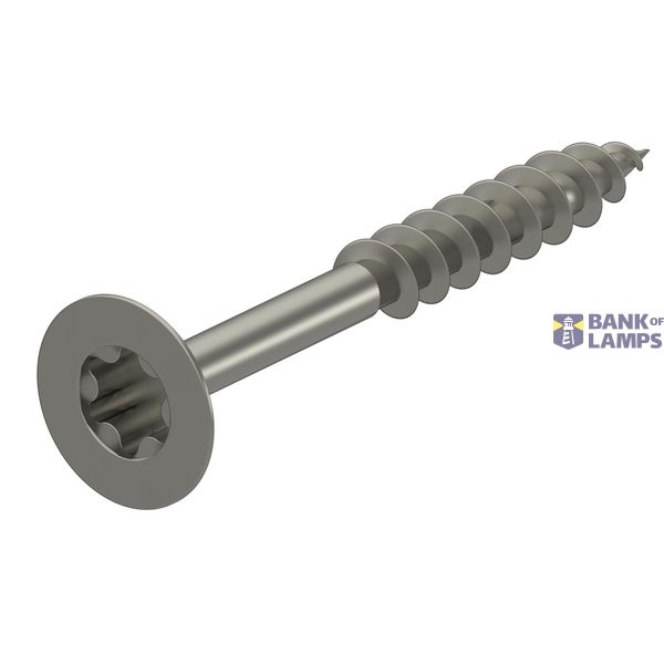 Chipboard screw countersunk head, TX 25 drive 6x40mm Stainless steel B image 1