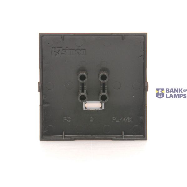 Double intermediate switch without pictogram, (module), 10AX, quick connection, black matt image 1