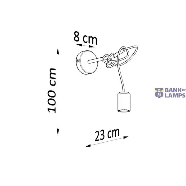 WALL LAMP EDISON BLACK E27 1X60W IP20 image 9