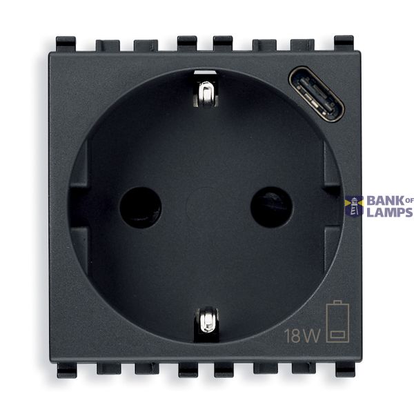 Cover Plate LINEA 3 Module Technopolymer White image 1