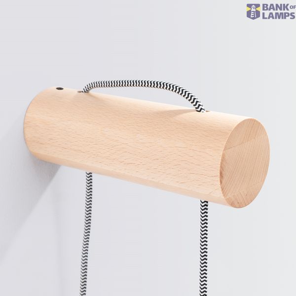WALL LAMP WITH SWITCH ON CABLE GLASS LAMP SHADE WOODEN ELEMENTS ON G9 image 4