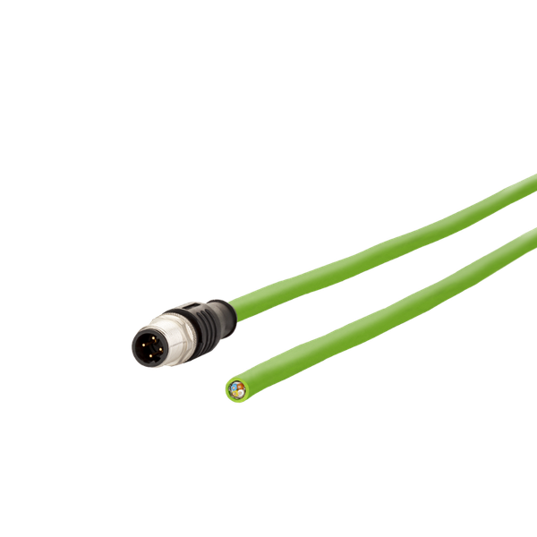 M12 Industrial Ethernet cable, D-coded, 1.0 m, M12 plug straight - fre image 3