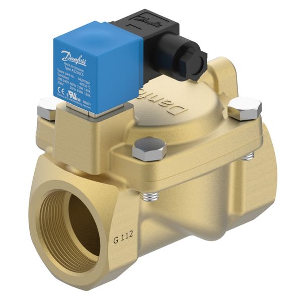 Solenoid valve, EV220S, Function: NC, G, 1 1/2, 18 m³/h, EPDM image 1