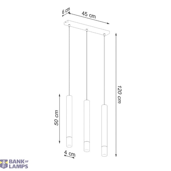 HANGING LAMP WEZYR 3 WHITE G9 3X40W IP20 image 5
