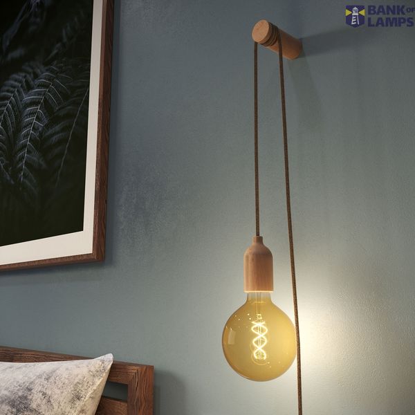 Rolé, wooden wall mount cable tie for pendant lamp image 4