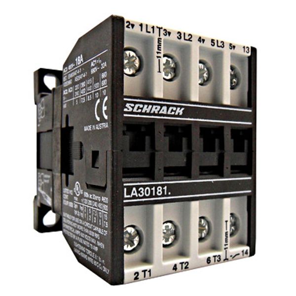 Contactor, 7.5kW, 18A AC3, 32A AC1, 3-pole, 1NO, 230VAC image 2