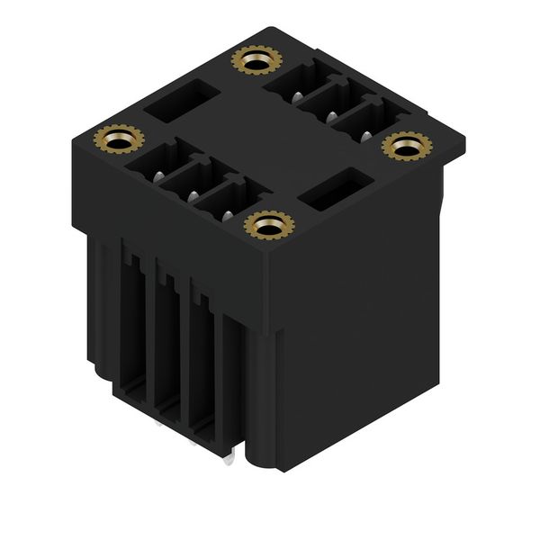 PCB plug-in connector, male header, Flange, THT/THR solder connection, 3.81 mm, Number of poles: 6, 180°, Solder pin length (l): 3.2 mm, tinned, black, Box image 4