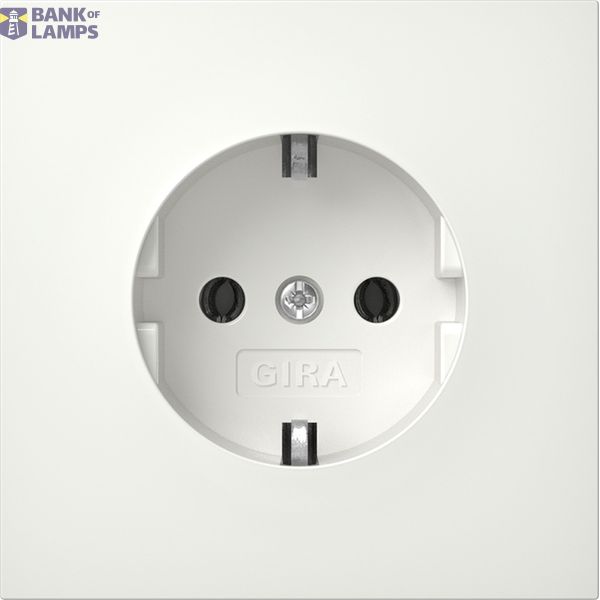 SCHUKO w/o cl. Gira F100 p.white image 1