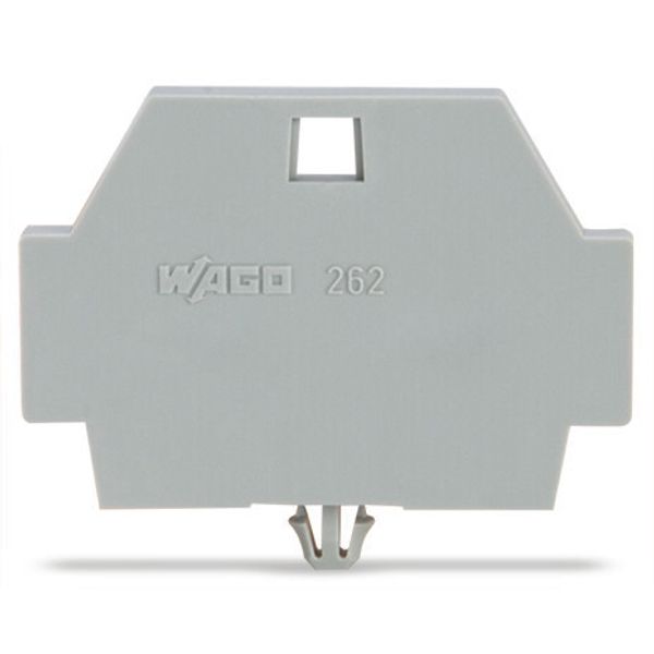 End plate with snap-in mounting foot gray image 2