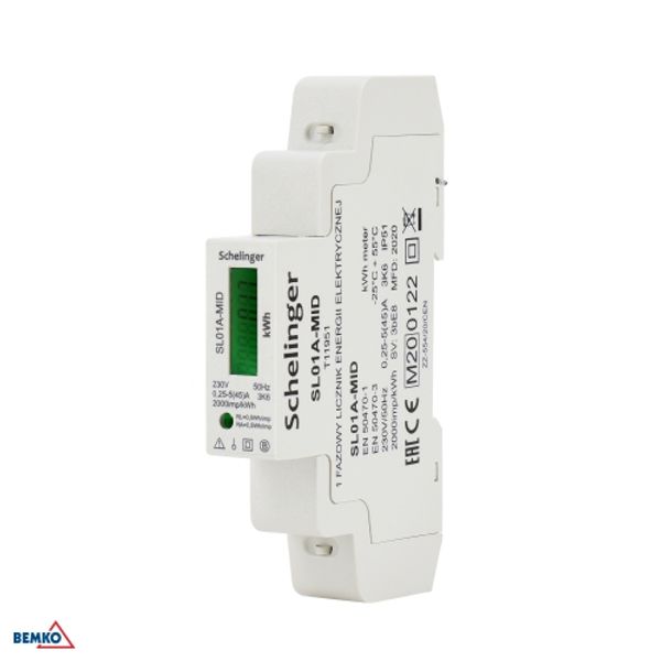 ELECTRICITY METER 1 PHASE MID SCHELINGER image 1