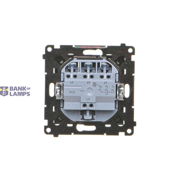 Single contact push button illuminated without pictogram, (module), 10AX, quick connection, cream white/electro white image 1