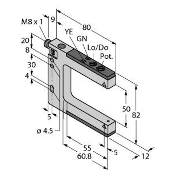 Photoelectric Sensor Bifurcated Retroreflective Sensor   SLM50N6Q image 1