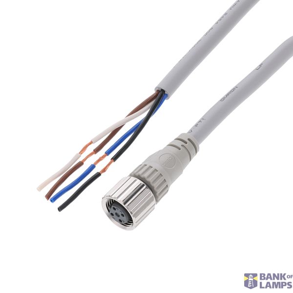 Sensor cable, M12 straight socket (female), 4-poles, 2-wires (3 - 4), B coded, PVC fire-retardant robot cable, IP67, 5 m XS2F0547M image 1