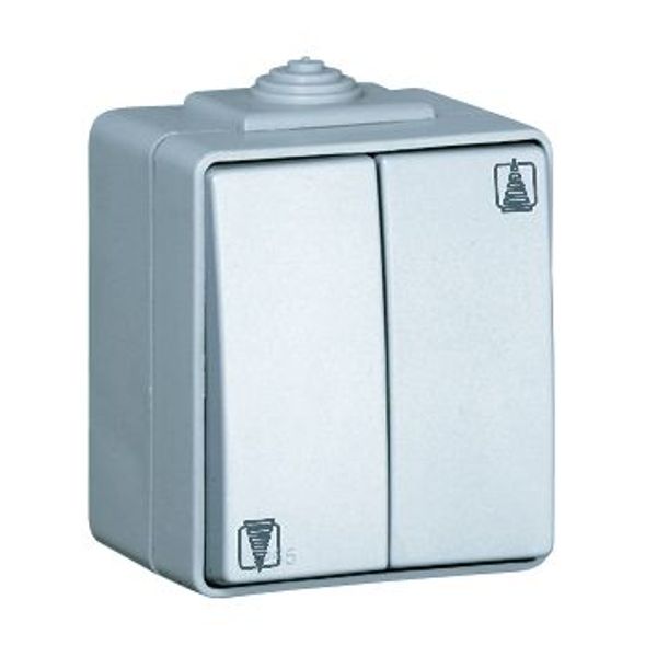 VENETIAN DOUBLE PUSH-BUTTON GREY image 1