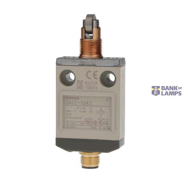 D4CC1043F Compact limit switch, connector type, 1 A 125 VAC, D4CC1043F image 1