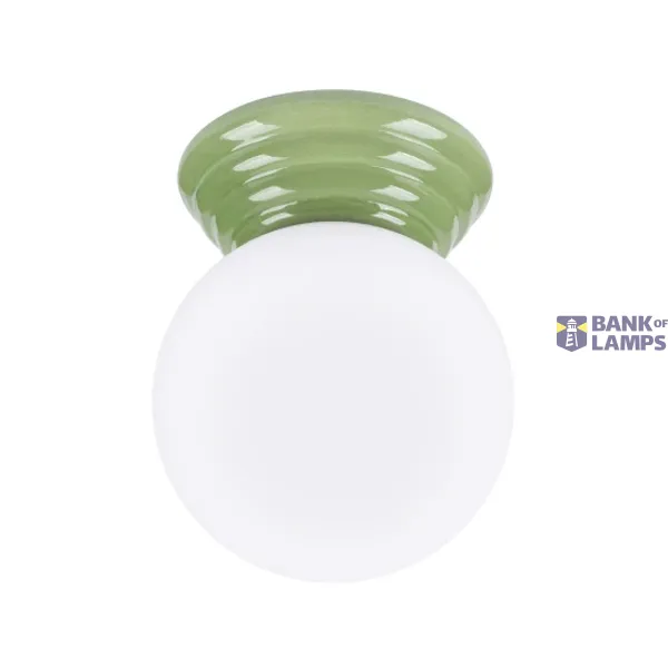 Ceiling lamp ZORI green IP44 image 1