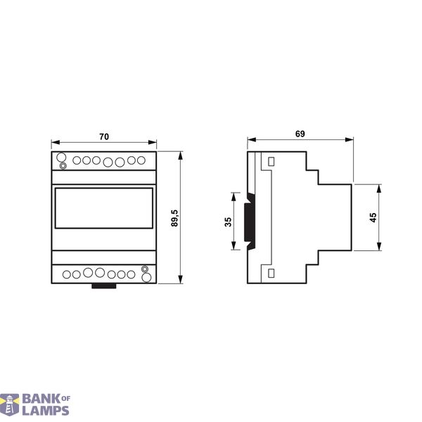 Modular analogue voltmeter 250VDC image 4
