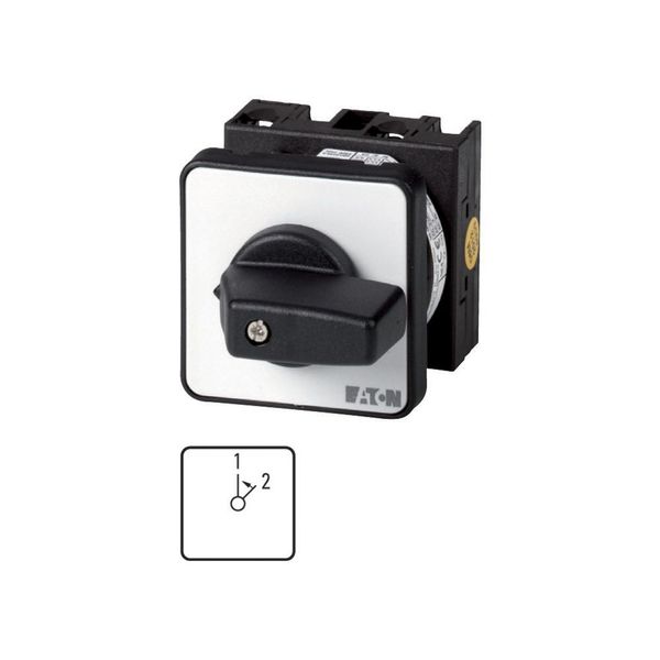 T0-2-8296/E Changeover switches, T0, 20 A, flush mounting, 2 contact unit(s), Contacts: 4, 45 °, momentary, Without 0 (Off) position, With spring-return to 1, 1 image 3