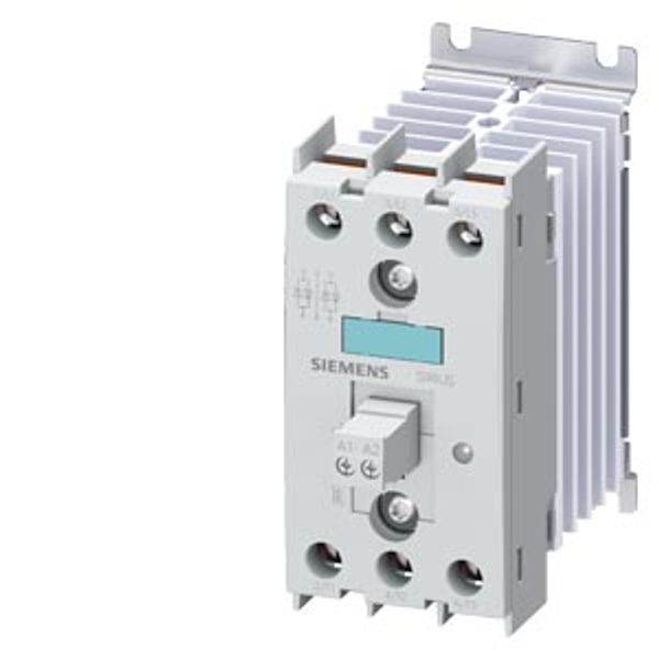 Solid-state contactor 3RF2, 3-ph. AC51 10 A 48-600 V/110 V AC 2-phase controlled image 1