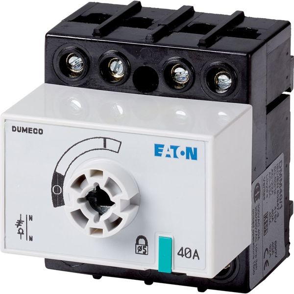 Switch-disconnector, DMM, 40 A, 3P + N (solid), Stop Function optional, Without rotary handle and drive shaft, Vertical connection image 3