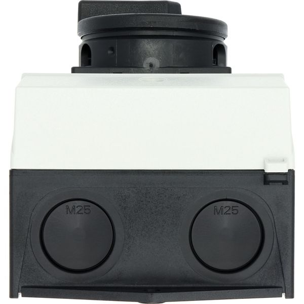 P1-32/I2-SI/HI11-SW Safety switch, P1, 32 A, 3 pole, 1 N/O, 1 N/C, STOP function, With black rotary handle and locking ring, Lockable in position 0 with cover interlock, image 60