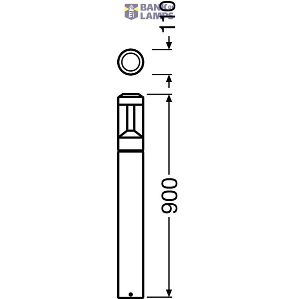 OUTDOOR BOLLARD LANTERN 12 W 3000 K IP54 GY image 3