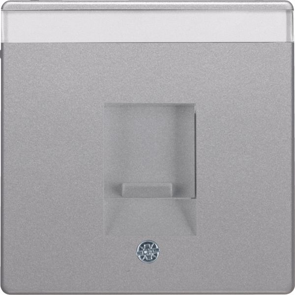 Centre plate with dust protection slider Labelling field, Berker Q.1/Q.3/Q.7/Q.9 image 1