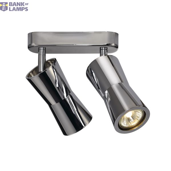 DIABO SPOT 2 ceiling light, chrome, 2x GU10, max. 2x 35W image 1