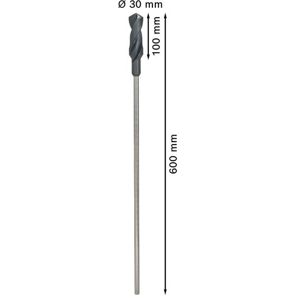 Formwork and installation drill bits 30 x 600 mm, d 11 mm image 1