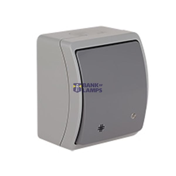 VW-4L Koala Intermediate Switch with illumination surface mounted IP44 gray/graphite VW 154-58 image 1